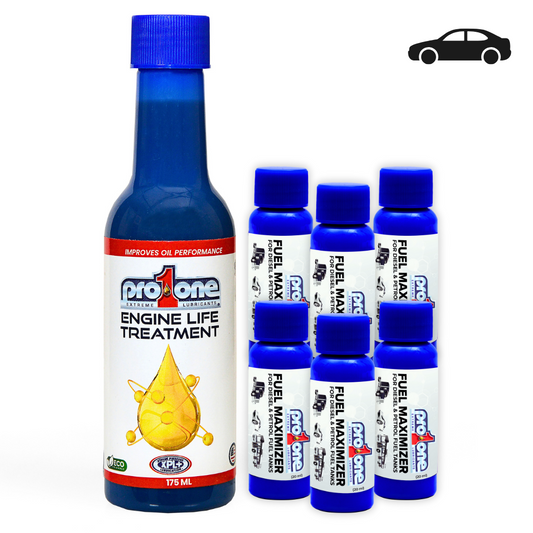 Low Mileage Cars Platinum Bundle - Engine Life Treatment 175 ML x Fuel Maximizer - 20 ML Pack of 6